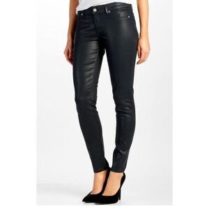 Paige Verdugo Ultra-Skinny Jeans - Black Fog Luxe Coating, Size 27, NWT